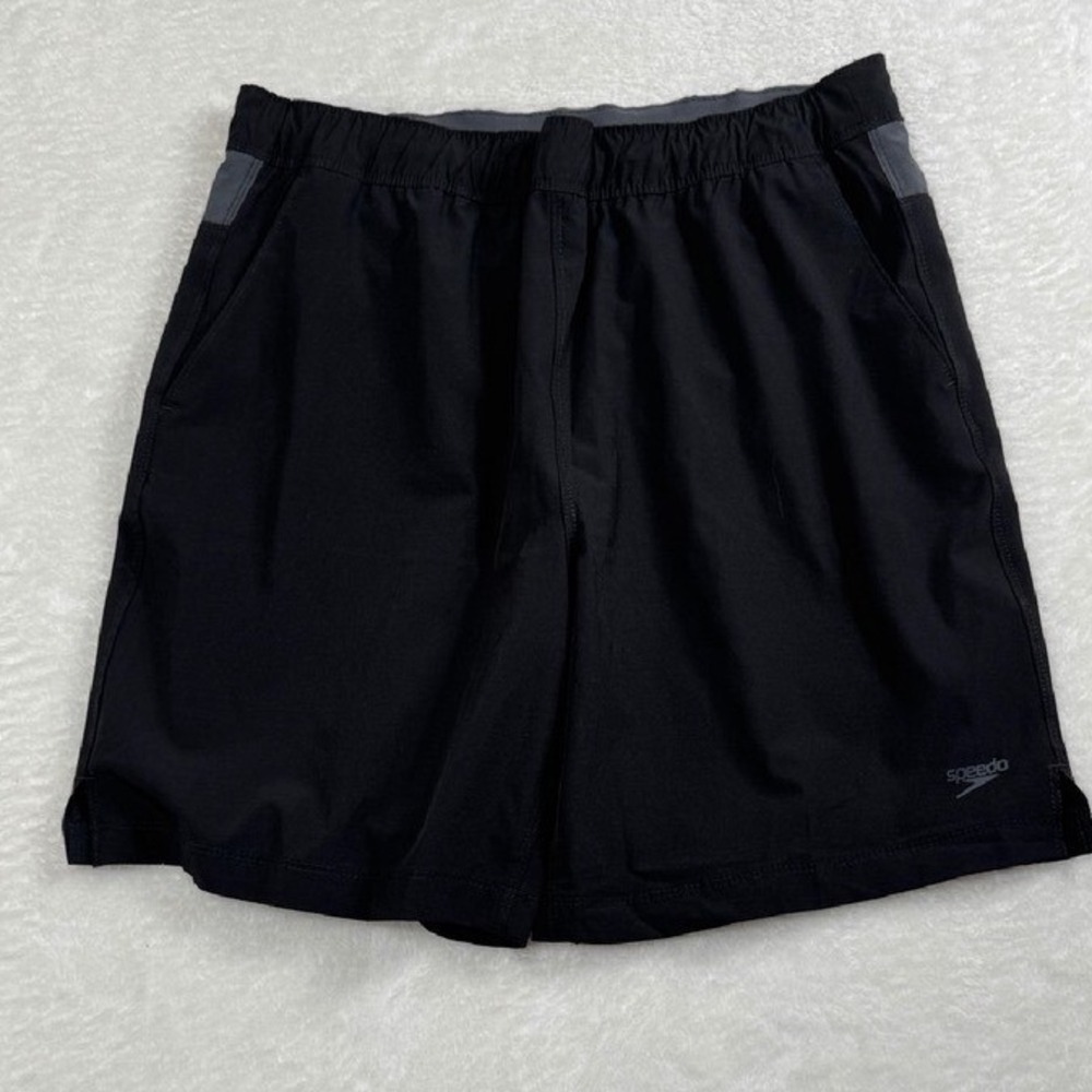 Speedo Men's Hydro Tech Volley Swim Shorts,‎ Black/Gray Size L